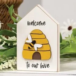 Floral - printed bed skirts for a feminine touchWelcome to Our Hive Wooden Block Sitter Floral - printed bed skirts for a feminine touchWelcome to Our Hive Wooden Block Sitter