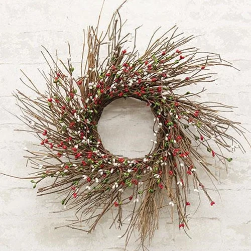 Bed skirts in bold colors for a statement - making lookHoliday Combo Pip Twig Wreath 16" Bed skirts in bold colors for a statement - making lookHoliday Combo Pip Twig Wreath 16"