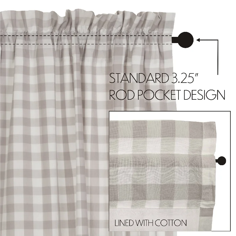 Bed skirts with a wrinkle - resistant fabricAnnie Buffalo Grey Check Valance 16x72