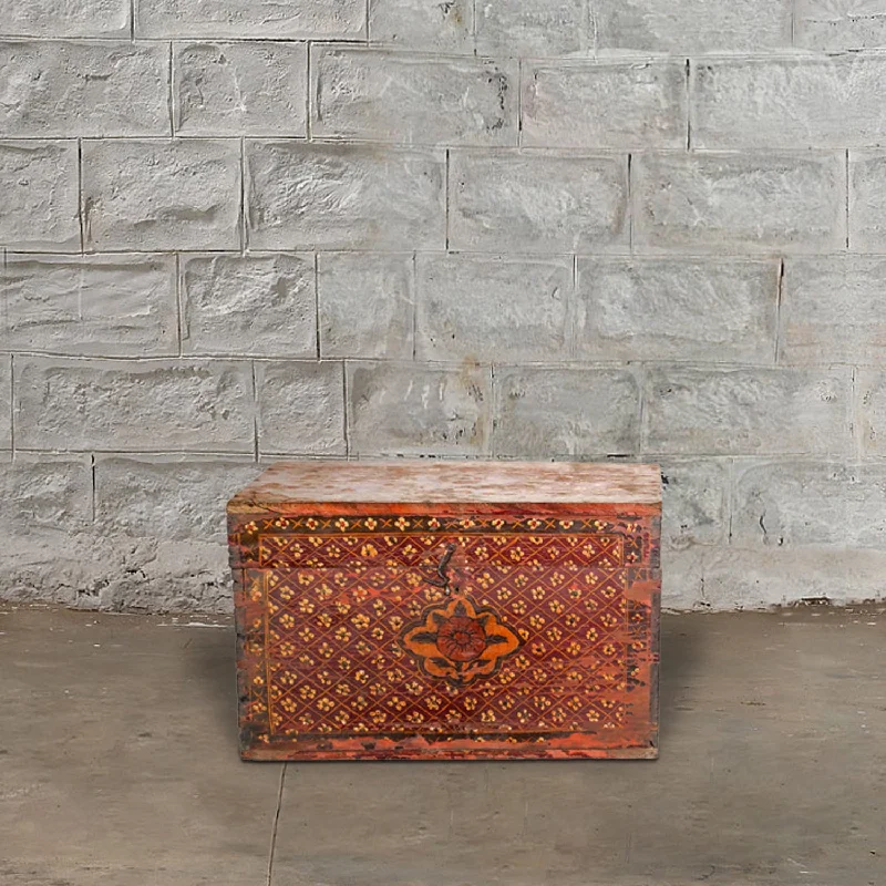 Back Support Pillows for Office ChairsHand Painted Vintage Wooden Box