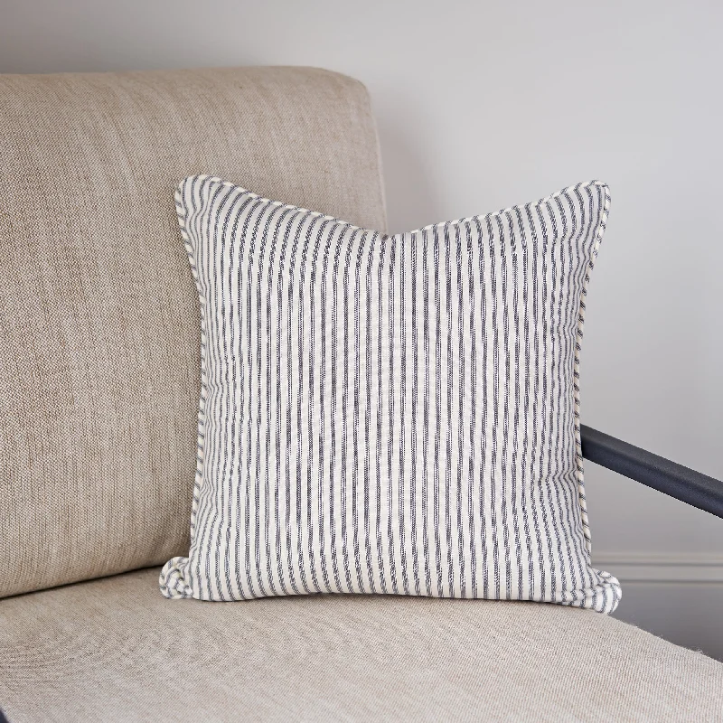 Firm Pillows for Side SleepersGray Ticking Stripe Throw Pillow Cover