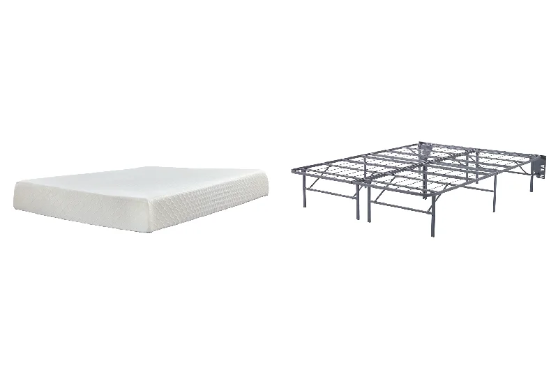 Queen - size mattresses for couples and standard bedrooms10 Inch Chime Memory Foam Mattress with Foundation