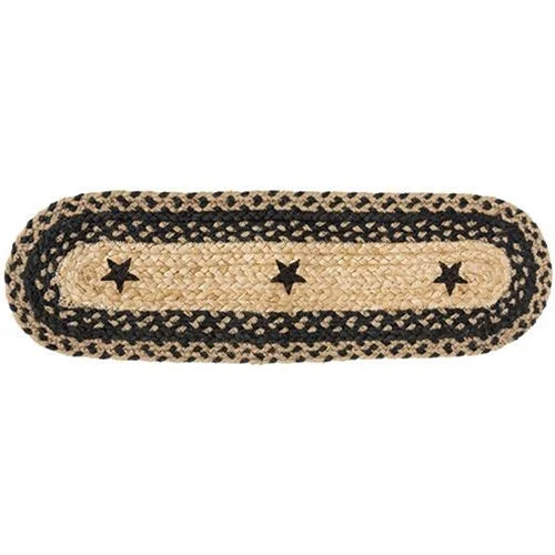 Bed skirts with a beach - themed printBraided Black Star Jute Stair Tread