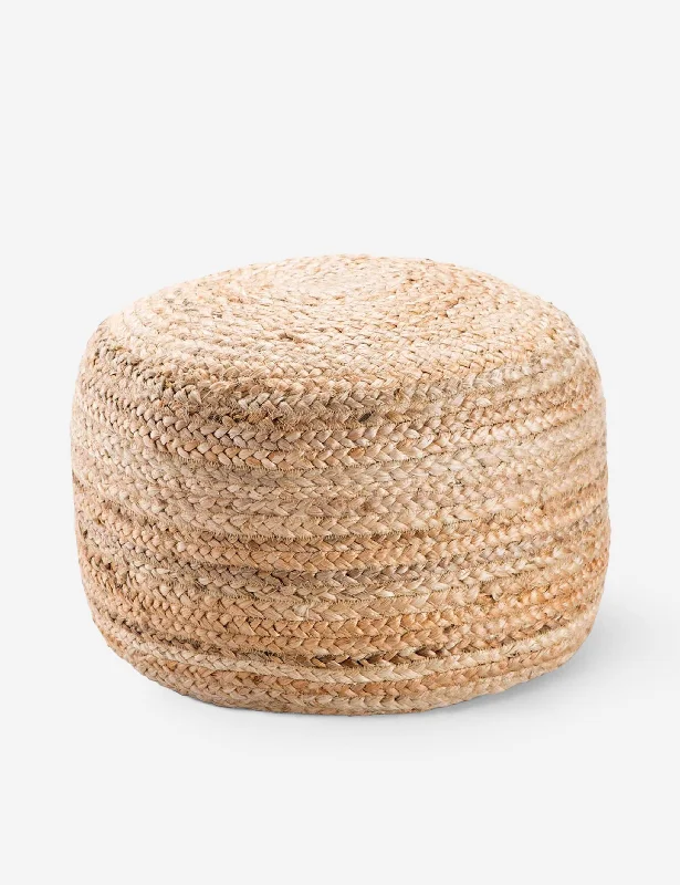 Down Alternative Pillows for Ethical ChoicesPatan Round Pouf, Natural