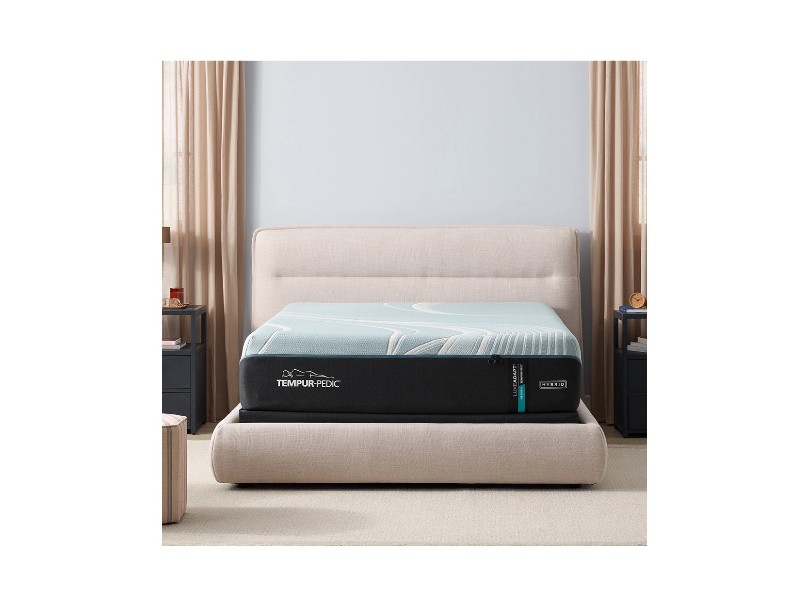Natural latex and organic cotton blend mattressesTEMPUR-LuxeAdapt Medium Hybrid Split California Mattress