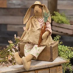 Bed skirts with a geometric cut - out designAudrey Bunny Doll w/Carrot