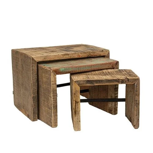 Bed skirts with a nautical theme3/Set Reclaimed Wood Nesting Risers