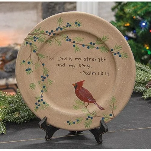 Bed skirts with a Christmas - themed patternThe Lord is My Strength Plate