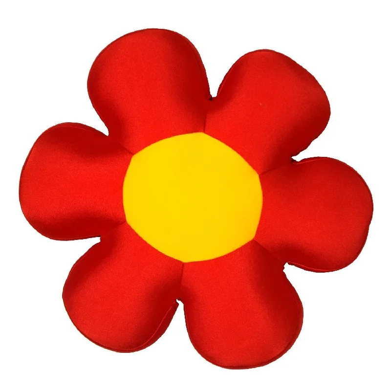 Plush Pillows for a Cozy BedDaDa Bedding Squishy Soft Groovy Flower Throw Micro-Bead Cushion Pillow - Apple Red - 18" Plush Pillows for a Cozy BedDaDa Bedding Squishy Soft Groovy Flower Throw Micro-Bead Cushion Pillow - Apple Red - 18"