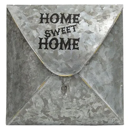 Bed skirts with a vintage - inspired pattern*Home Sweet Home Galvanized Envelope Post Box
