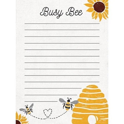 Bed skirts with a retro - style patternBusy Bee Mini Notepad