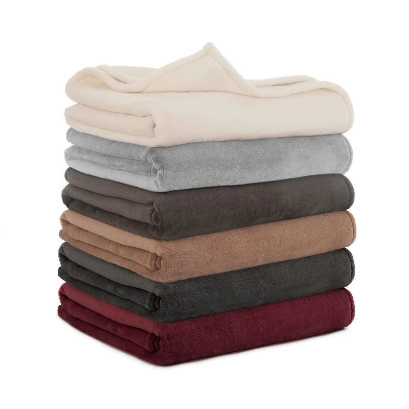 Synthetic fiber blend blankets for a budget - friendly choiceSheared Faux Mink Blanket by Vellux