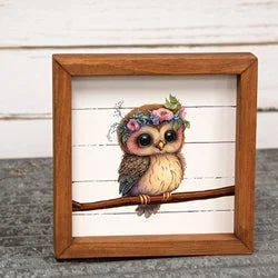 Bed skirts with a satin finish for a shiny appearanceBaby Girl Owl Shadowbox Frame