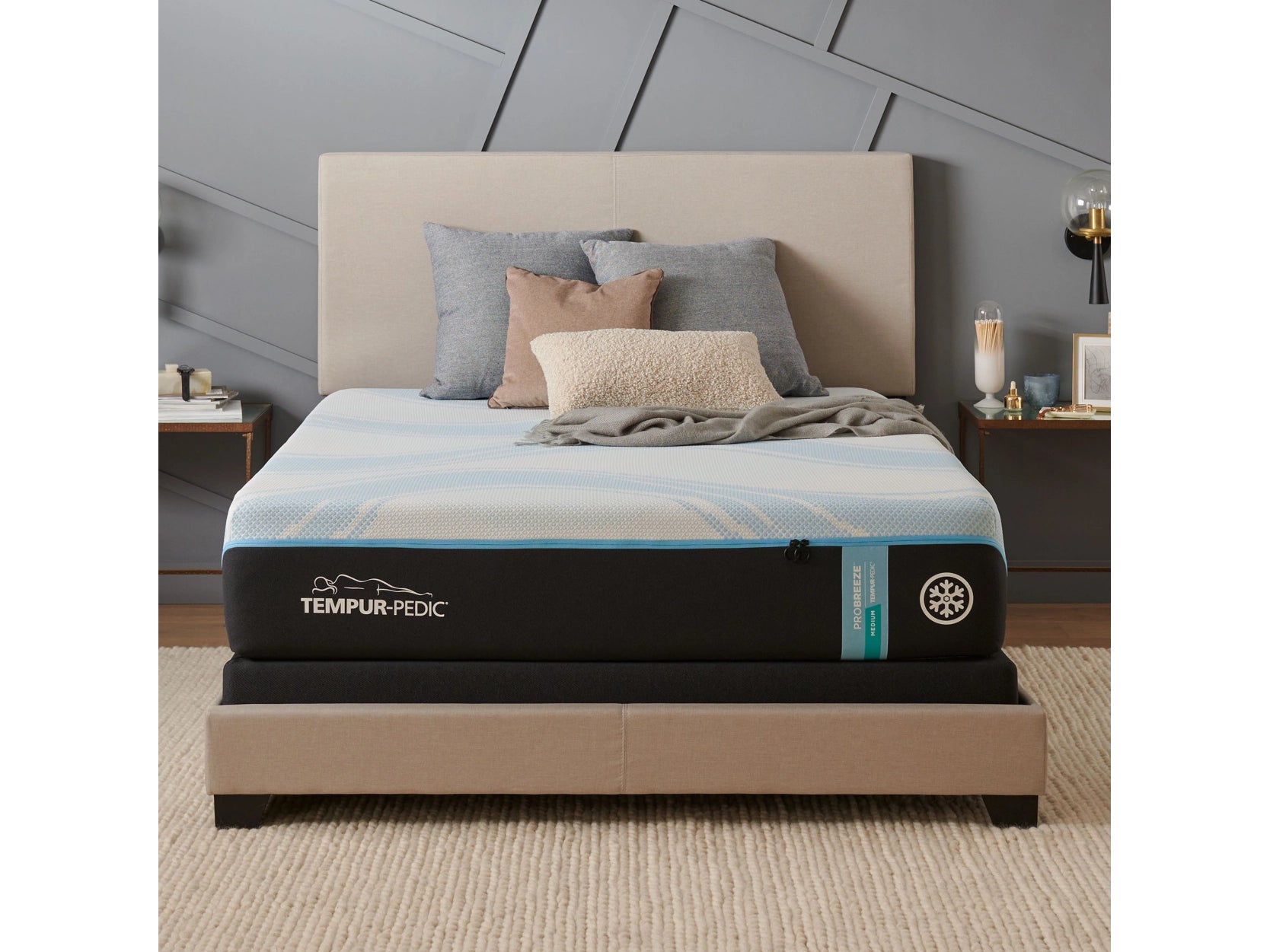 Gel - infused memory foam mattresses for cooler sleepTempur-Pedic Probreeze Medium California King Mattress