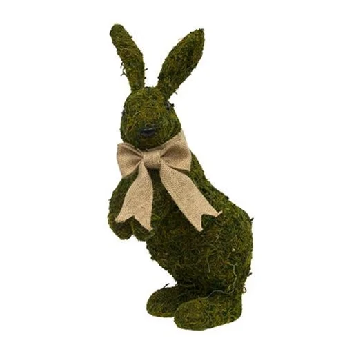 California king bed skirts for a larger bedMossy Bunny with Jute Ribbon Topiary